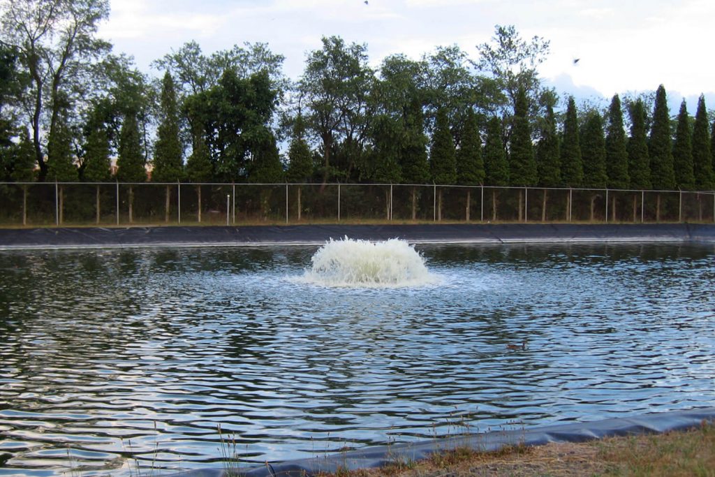 Industrial waster water aerators installed by Get Wet Ponds in Perth